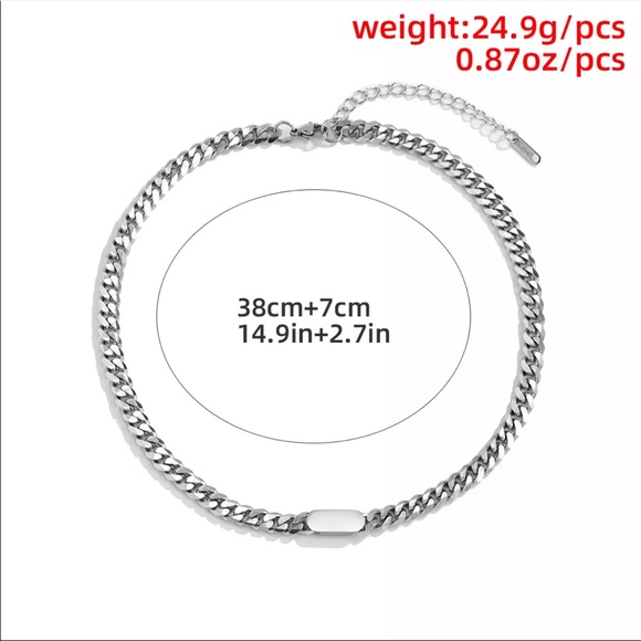 NEW 925 STERLING SILVER PUNK CHOKER NECKLACE - Picture 7 of 7